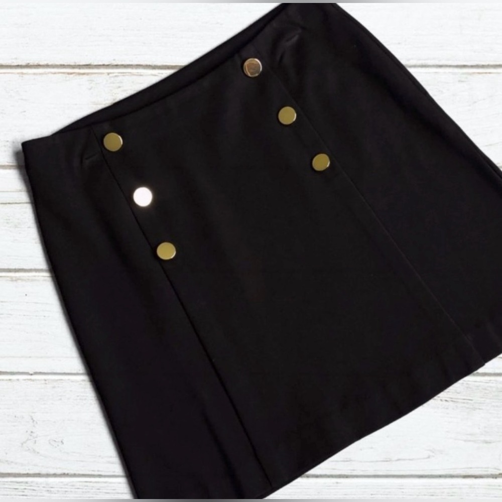 INC Black Sailor Style Mini Skirt
